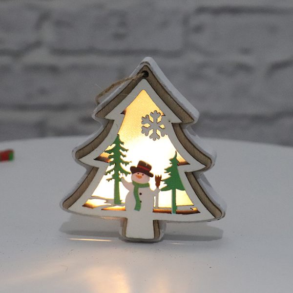 Julelys hængende ornamenter Xmas lys trædekorationer style 3