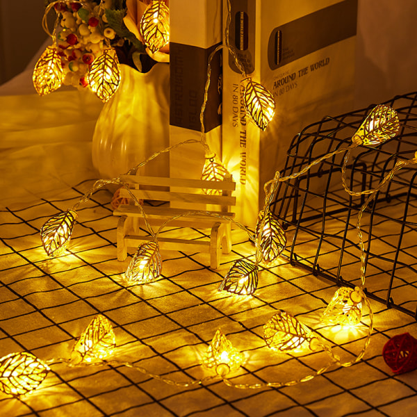 Bladguld lampa, 3m 20 lampa, bröllop, jul, festival,