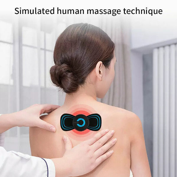 Bärbar mini nackmassager cervikal stimulator smärtlindring present Patch