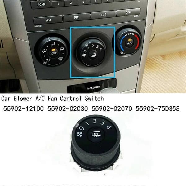 Bilvifte A/C Viftekontrollbryter for Matrix 55902-12100 55902-02030 55902-02070 55902-75D358