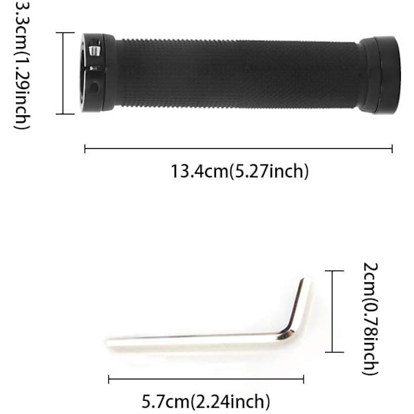 ett par håndtak for sykkel MTB Double Lock Cycling Rub