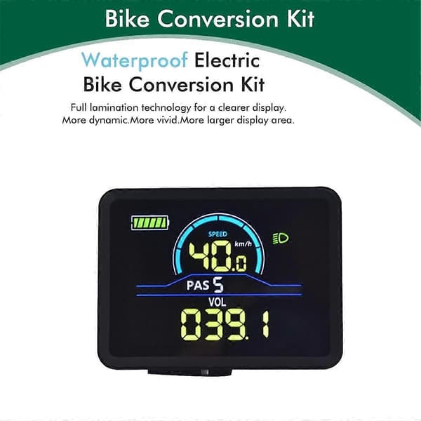 P5C Elcykel LCD Display Måler 24V-60V Ebike Intelligent Display IP67 UART Farverigt LCD Display Måler SM 5+2PIN