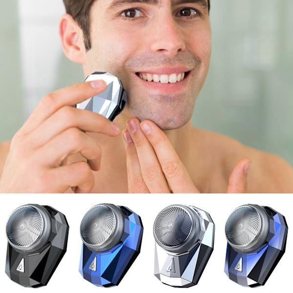 Mini bærbar elektrisk barberhøvel for menn USB oppladbar barbermaskin Bea blue One-size