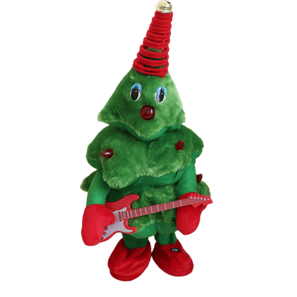 Juletre med gitar, kan danse og spille inn elektriske leker