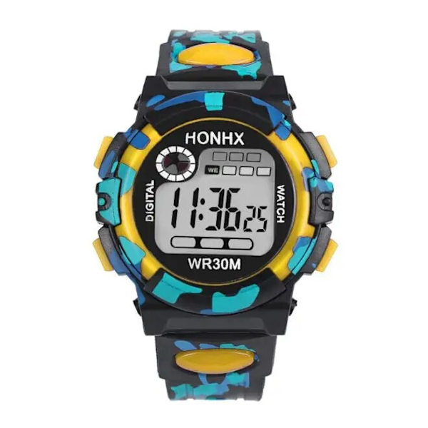 Children's Sport Watch Camouflage Military Digital Watches Multi-function Waterproof Outdoor Smart Watch For Boy Girl Reloj Orange