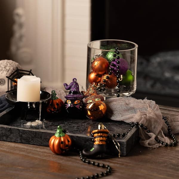 24st splittersäkra pumpakulor - Halloween hängande dekor