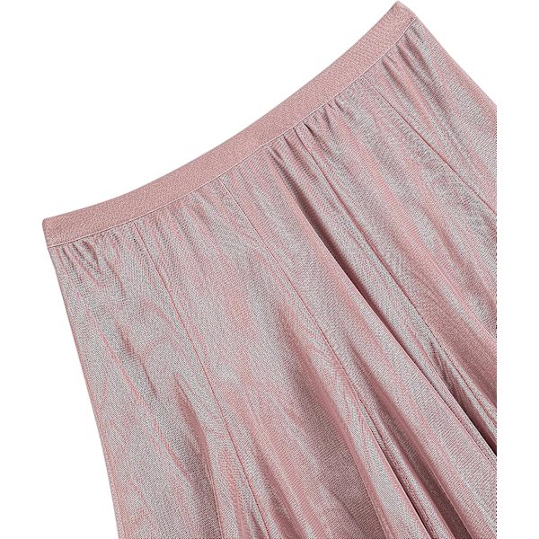 Tyllkjol dam Elastisk hög midja Layered Plisserad Mesh Flowy A-linje kjol
