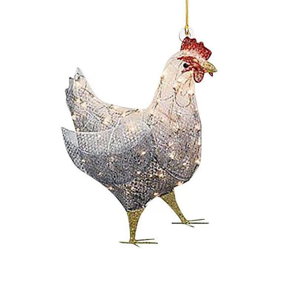 Julgran Hängande Light-Up Chicken D D
