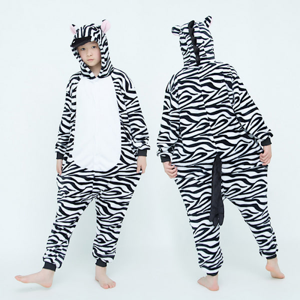 Söt tecknad anime djur pyjamas pyjamas för män och kvinnor zebra L
