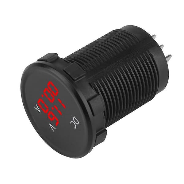 12-24V Digital Voltmeter Ammeter Spændingsstrømmåler Rød LED-display til Bil Motorcykel Båd