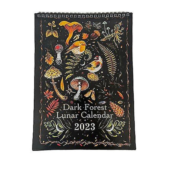 Dark Forest Lunar Calendar 2023 Veggkalender Månedlig Fargerike Veggkalendere