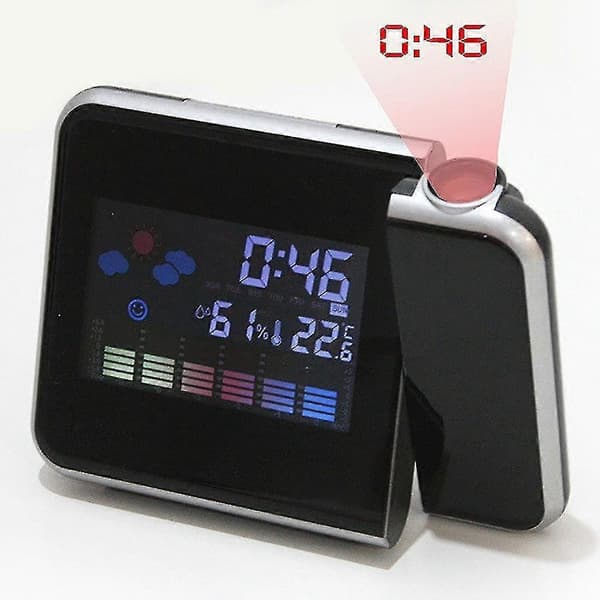 Projeksjonsvekkerklokke med dato LED digital klokke