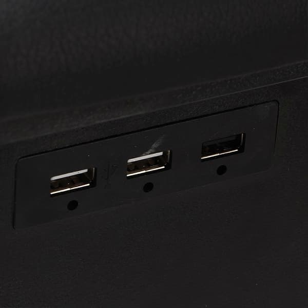 Midterkonsol armlænsboks med 3 USB-porte Dobbeltlagsopbevaring Kunstlæder til Duster 2019-2022