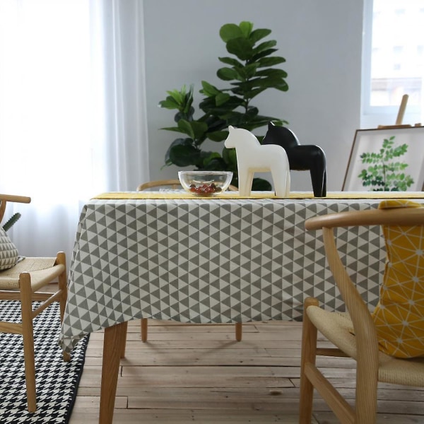 Bordduk, geometrisk fargerik triangelgeometri pyramideform moderne mønster new age art urban home, rektangulær duk for restaurantkjøkken