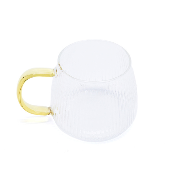 Värmebeständig vattenkopp i glas med handtag Te Mjölk Drycksmugg