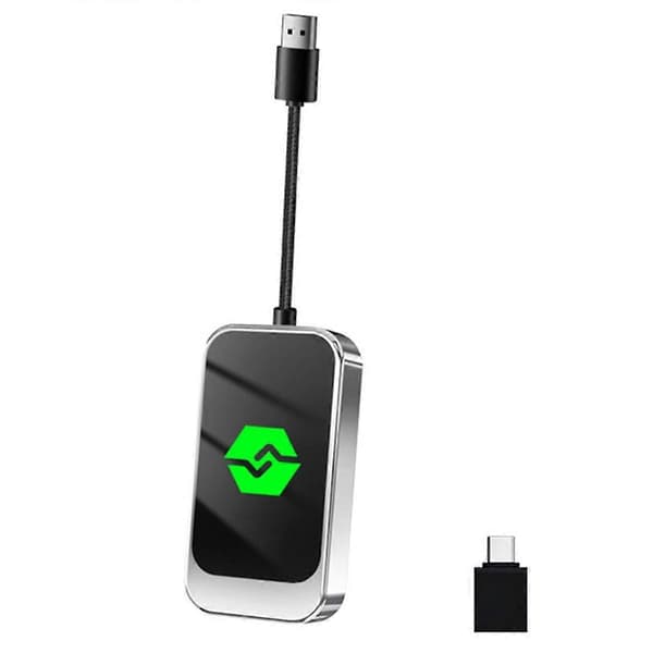 2-in-1 langaton Carplay Android Auto -sovitin USB langaton autosovitin muuntaa langallisen Android Auton langattomaksi