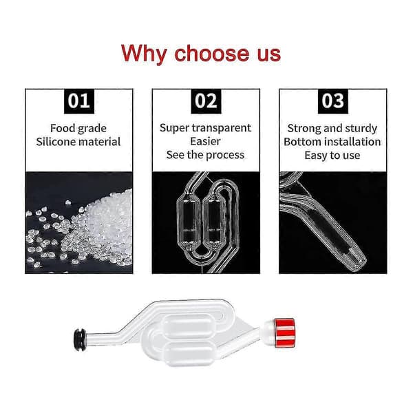 Brew Airlock Kit, 12 gærrør og 6 tætningsringe, plastvingærrør til gæring, øl, vin