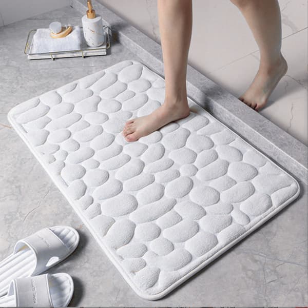 One Piece Grå Flanell Gulvmatte Hjem 40×60cm Absorberende Sklisikker