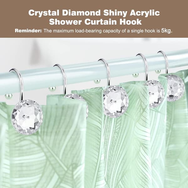 Läpinäkyvät värit) 12 kpl akryylikoristekoukkuja
