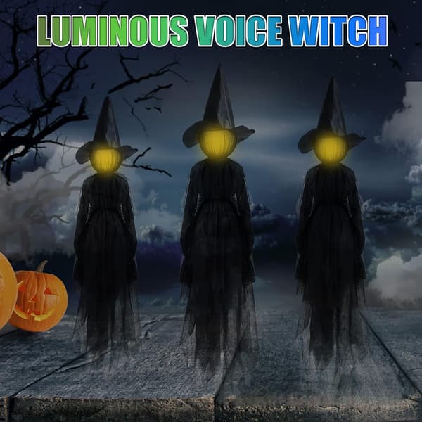 Trädgårdsstaty - Creative Witch Sculpture Halloween Decor Statue