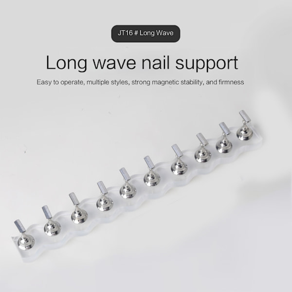 1 st kryl Nageldesign Övningsställ Magnetiska nagelhållare Träningsställ för nageldisplay DIY Nagelkristallhållare A