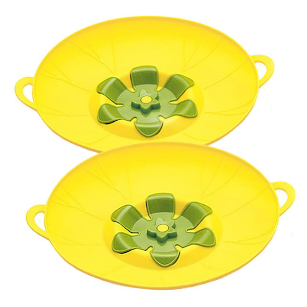 2-pack Överkokningsskydd i silikon 30 cm - Flera färger yellow
