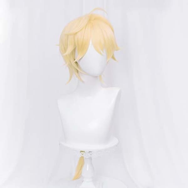 Golden Braid Cosplay Peruk för Game Genshin Impact