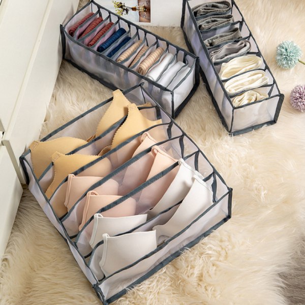 3ST Underkläder Organizer Set -vikbar Underkläder Låda Organizer