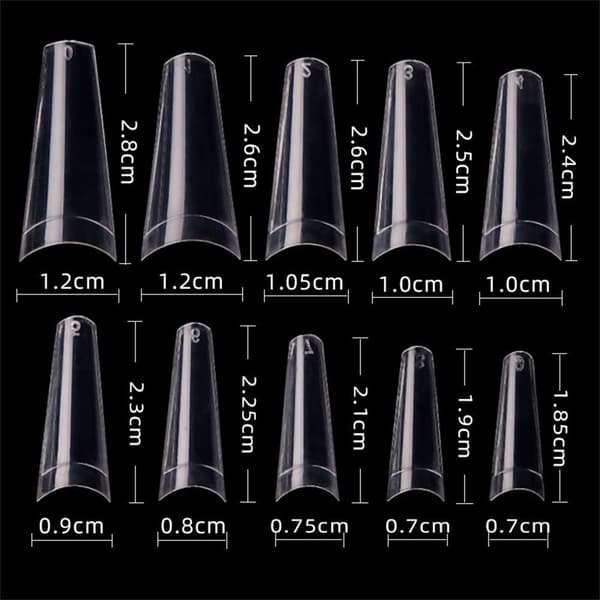 False Nails C Curve Nail Art Tips NATURLIG