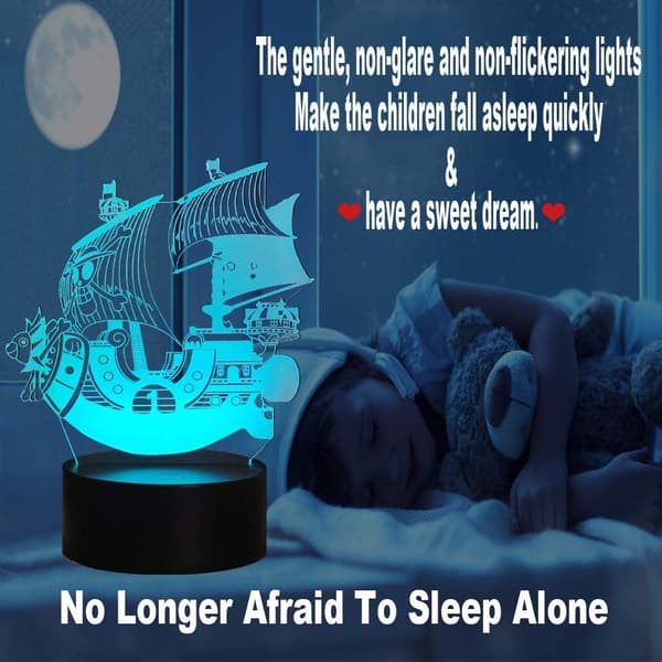 Going Merry Monkey D Luffy Boat 3D Optical Night Light Zoro