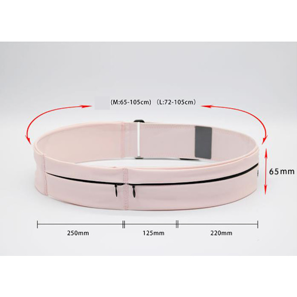 Multifunktionell löpväska för utomhussport midjeväska Pink L