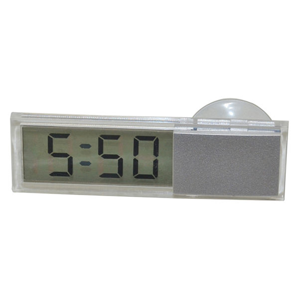 Mini Bil Bil Digital klocka Auto Watch / Automotive Termometer med Sucker null - B