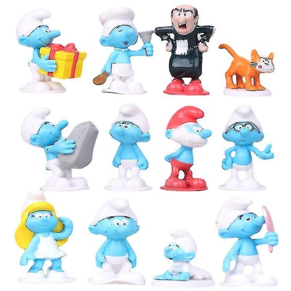 12st smurfdocka tecknad animedocka leksakspresent