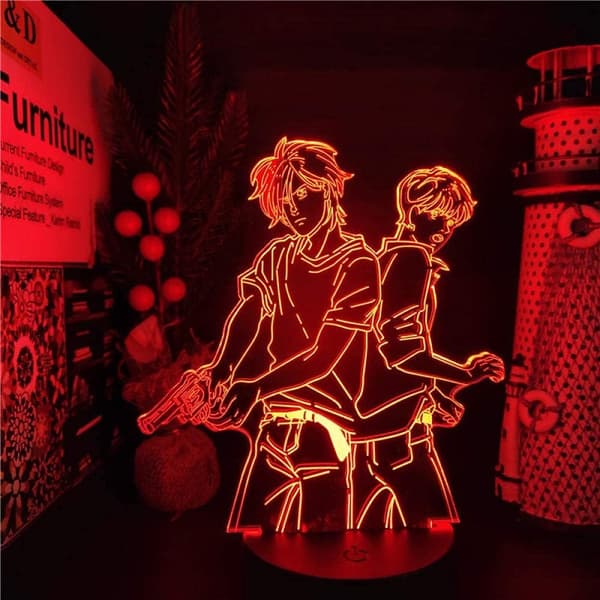 3D Illusion Lamp Anime Amroe Söt tecknad Stitch 3D Night Li