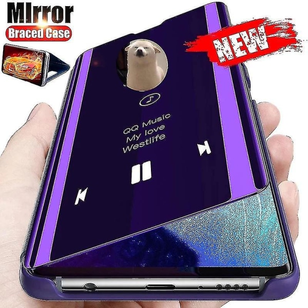 Applicera på Smart Mirror Flip phone case för Huawei P40 P30 P20 Lite P10 Mate 30 20 Honor 20 10 9x Pro P Smart Z Y9 Prime 2019 Cover Mobiltelefon