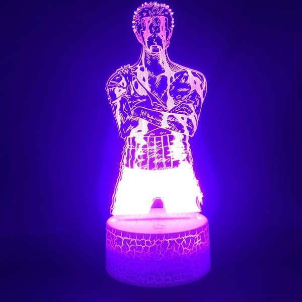 One Piece Luffy 3D Illusjon Nattlampe Smart Touch, RG