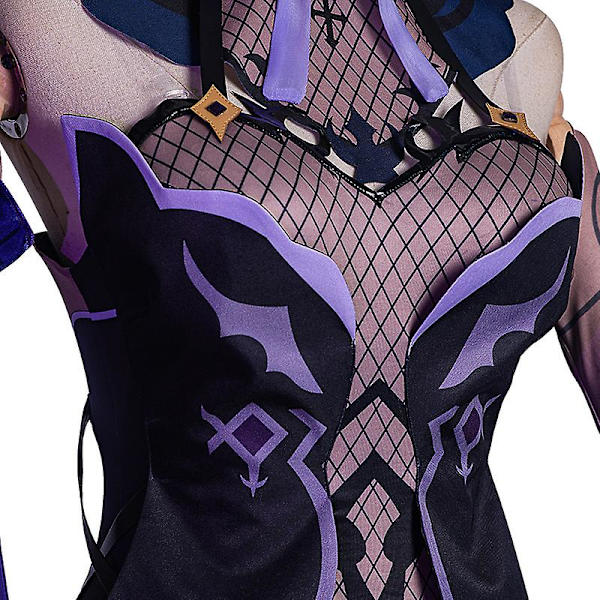 Genshin Impact -asu, genshin Fischl Cosplay -asu, pelihahmo Cyno Cos -asu yhtenäinen hieno mekko vaatteet, genshin Impact Halloween -juhlapuku XL