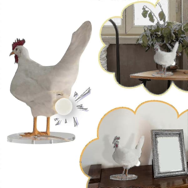 2024 Kylling Led Egg Lampe Nattlys Utstoppet Egg Bordlampe