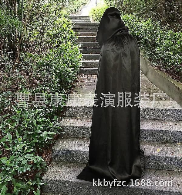 Xmas Rat Wizard Kläder Robe Kostym Black L