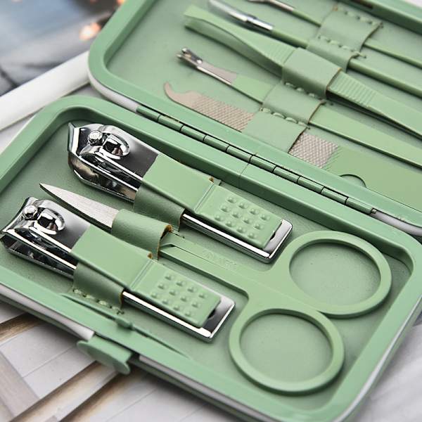 Män Kvinnor Nagelklippare Set 8 i 1 Manikyr Kit Personal Care Tool