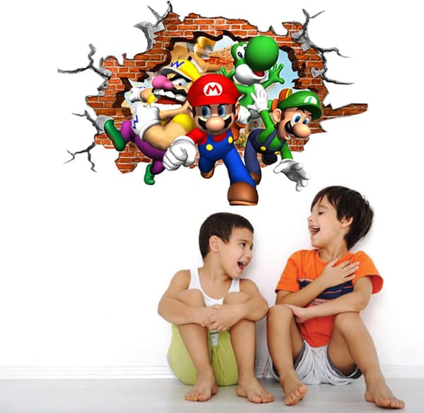 En 33,3 cm × 47 cm väggdekal Mario-affisch, väggdekoration Sup