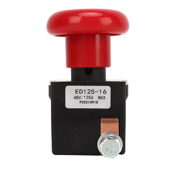 Nødstoppbryter 48V 125A metalllegering ED125-16 stoppknapp passer til de fleste gaffeltrucker