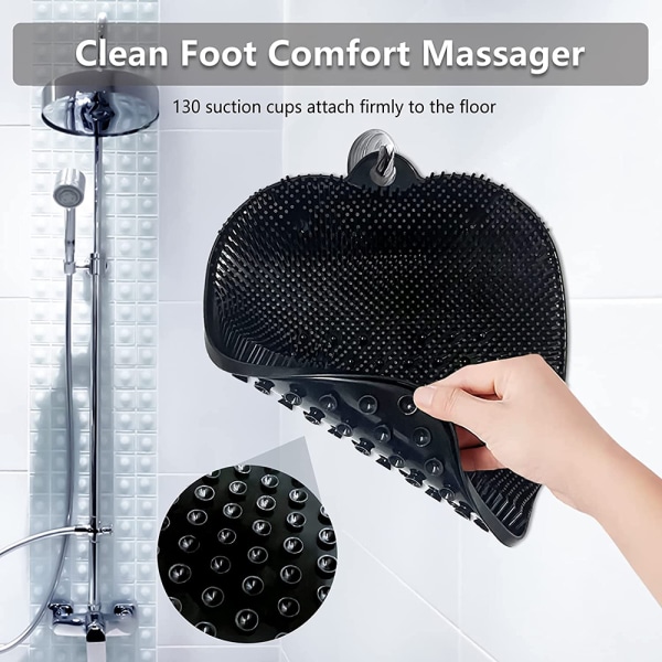 Fotborste skrubber massagedusch med silikon sugkopp