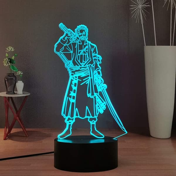 Anime Roronoa Zoro 3D Night Light, Mangafigur Luffy Zoro T
