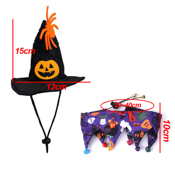 Katt Halloween Kostym - Halloween katthalsband med klockor och style4