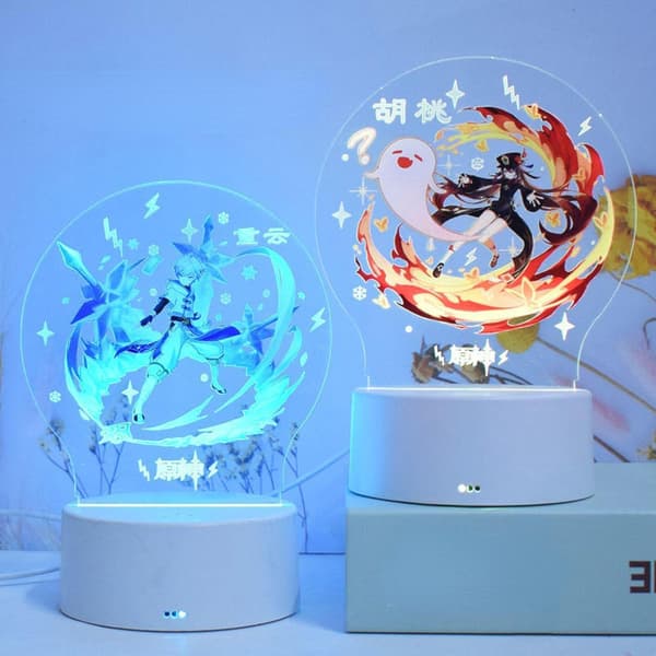 Genshin Impact Barbara 3D Led Akryl Nattljus 7 färger