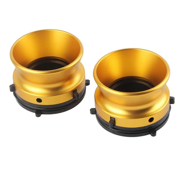 1 par NAB-navadaptere Professionel poleret aluminiumslegering 10 tommer åbner til Studer ReVox til Akai til Teac Guld