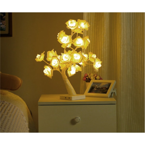 LED White Rose Tree Light Julgranslampa varmvit 45cm