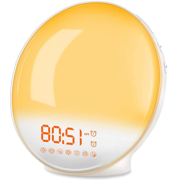 Analog Sol- och Solnedgångslarm, LED Elektroniskt Larmklocka,
