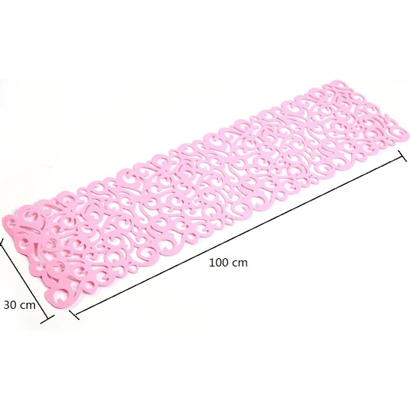 Vaskbar bordsløber 100 x 30 cm rosa